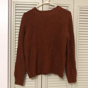 Rust color knit sweater